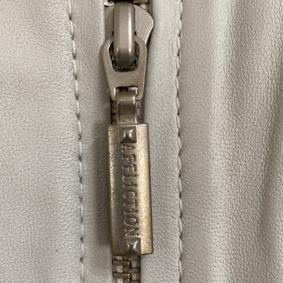 ASO Lzzy Hale- Affliction white studded leather jacket - Picture 7 of 8